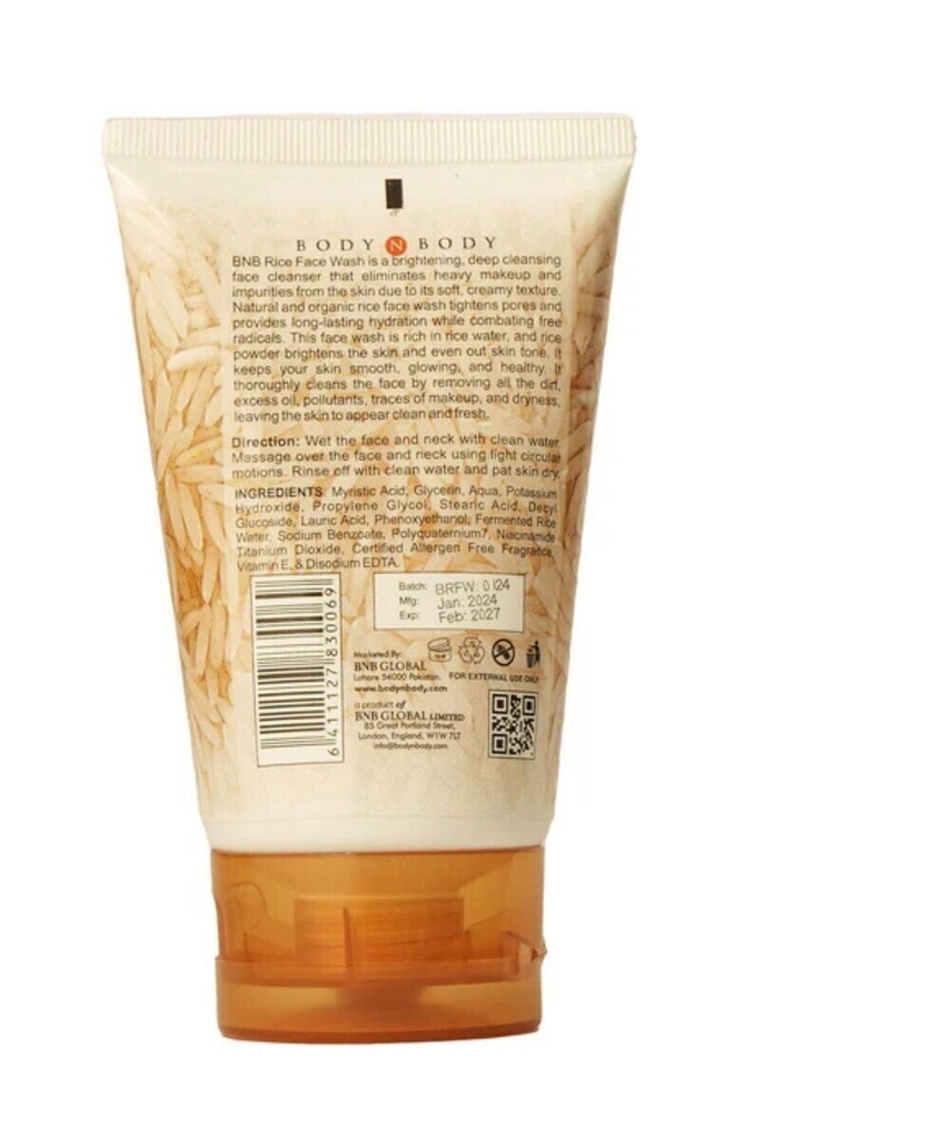 Rice Extract Bright & Glow Rice Face Wash for All Age Girl
