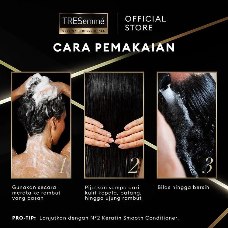 TRESEMME SHAMPOO KERATIN SMOOTH Soft Hair 48 Hours* with Hydrolyzed Keratin 170M