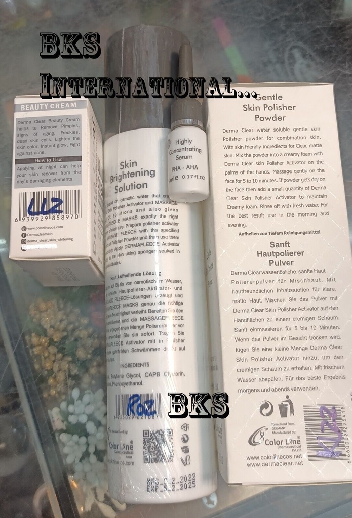 Derma Clear Whitening & Skin Polish Set, Best Acne & Dark Spot, Pigment, Freckle