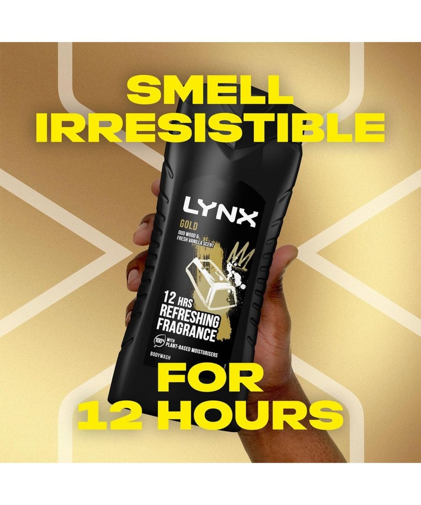 Lynx Gold Shower Gel 'body Wash' for Men, 3X225Ml