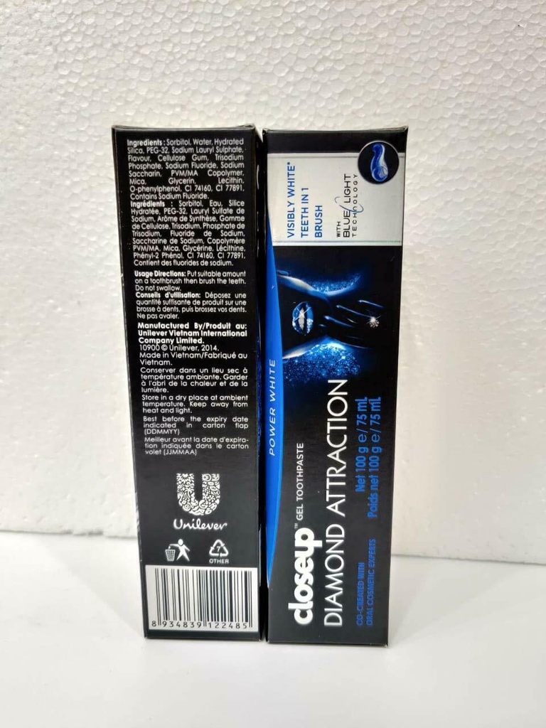 Closeup Diamond Attraction Toothpaste, 100gm - Pack of 2