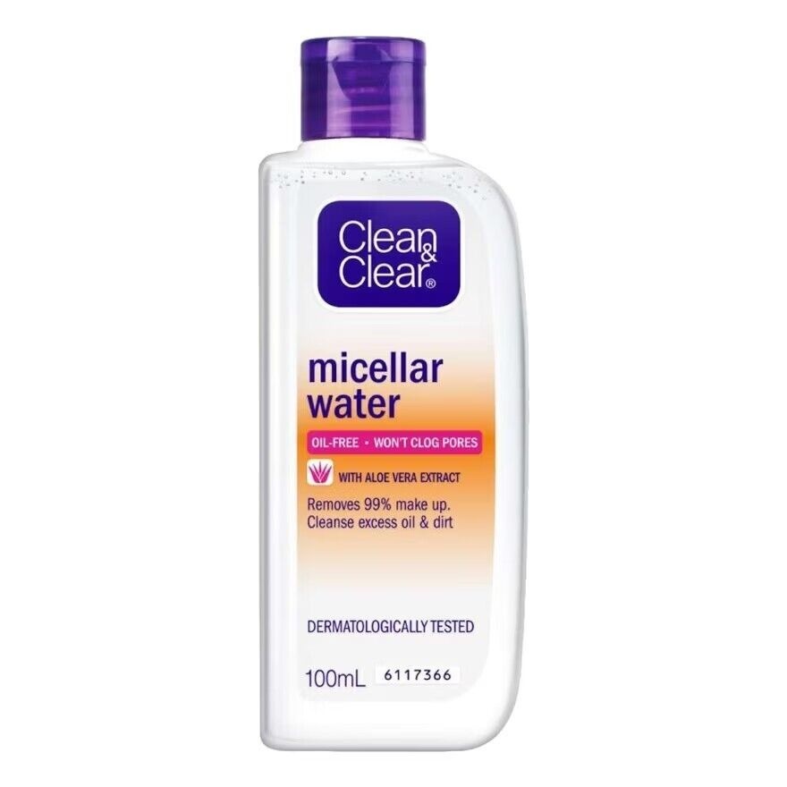 6X100ML Clean & Clear Micellar Water Remove Water Proof Makeup Make up Remover
