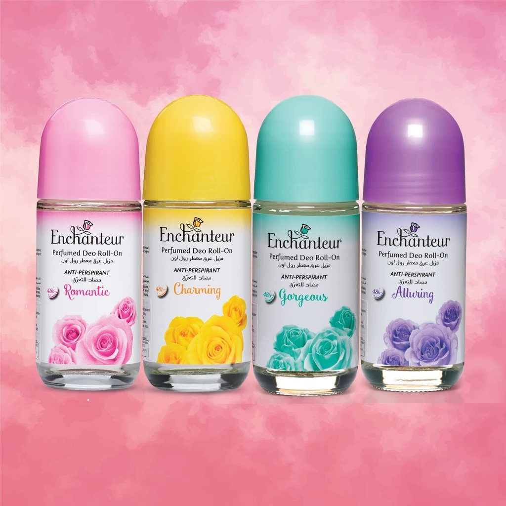 Enchanteur Gorgeous Roll-on Deodorant  48 Hr Odour Protection  Anti Perspirant for Women  50ml
