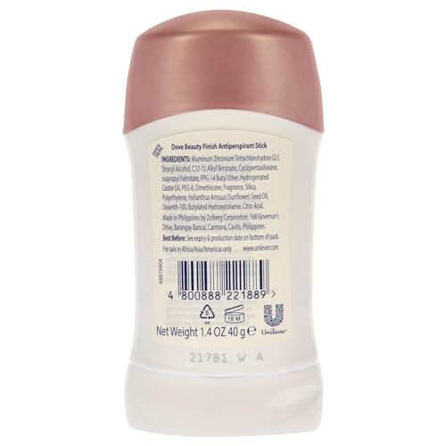 Beauty Finish Antiperspirant Stick by Dove for Women - 1.4 Oz Deodorant Stick