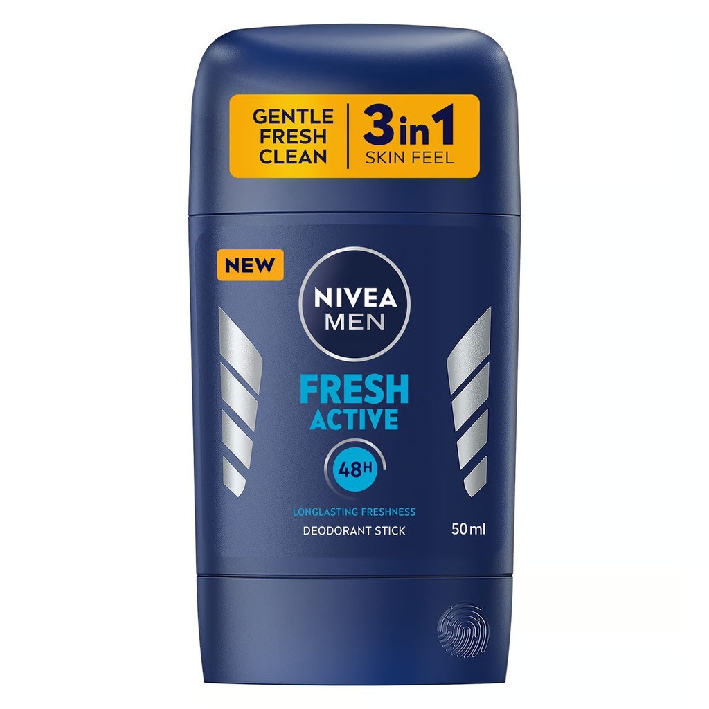 New Nivea Men Antiperspirant Stick Fresh Active 50 Ml Free Shipping Worldwide