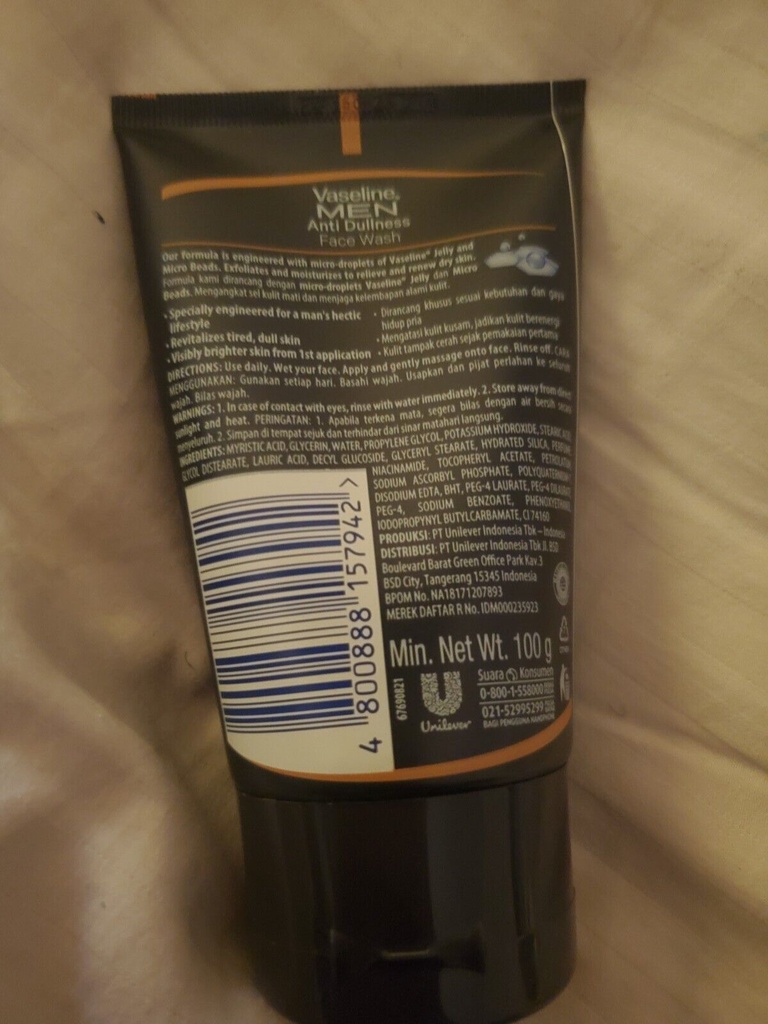 Vaseline Men Anti Dullness 100g