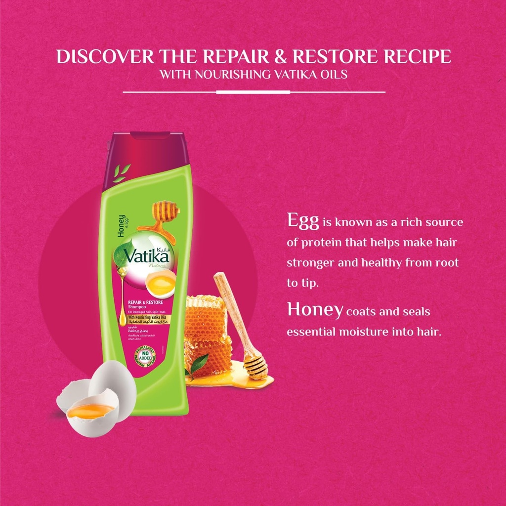 Repair and Restore Shampoo - Angereichert Mit Ei Und Honig - Für Geschädigtes Haar Und Spliss 200 ML
