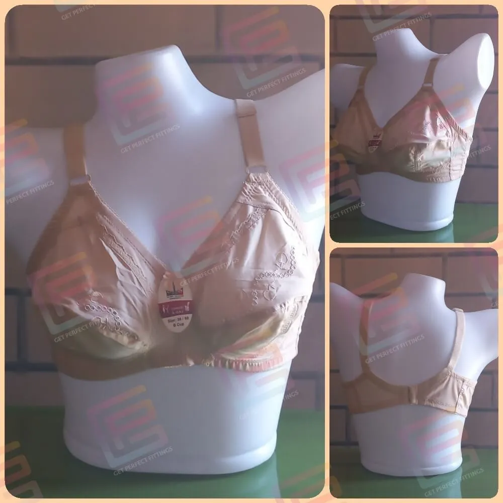 Gfg Comfort A-One Cotton Bra (32, B, SKIN)