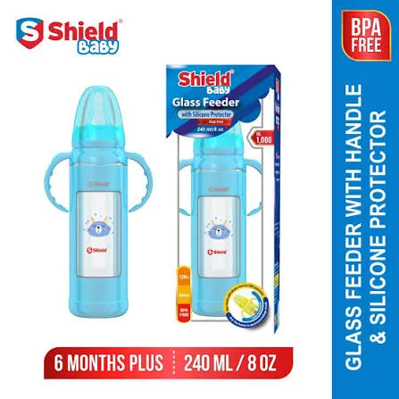 Shield Baby Glass Feeder Silicon Protector 240ml