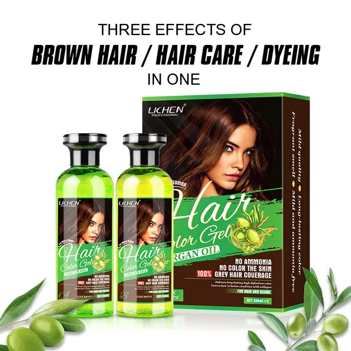Lichen Hair Colour Gel Dark Brown